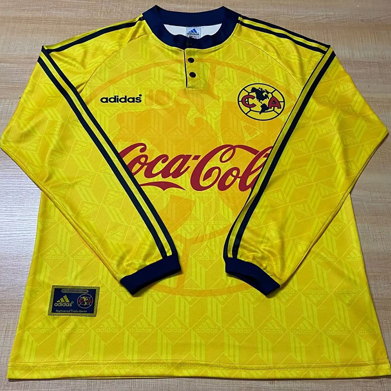 1998-1999 Club America Home Long Sleeve Retro Soccer Jersey