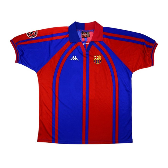 Mens Barcelona Retro Home Champions League Jersey 1997/98