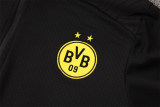 Mens Borussia Dortmund Jacket + Pants Training Suit Black 2024/25