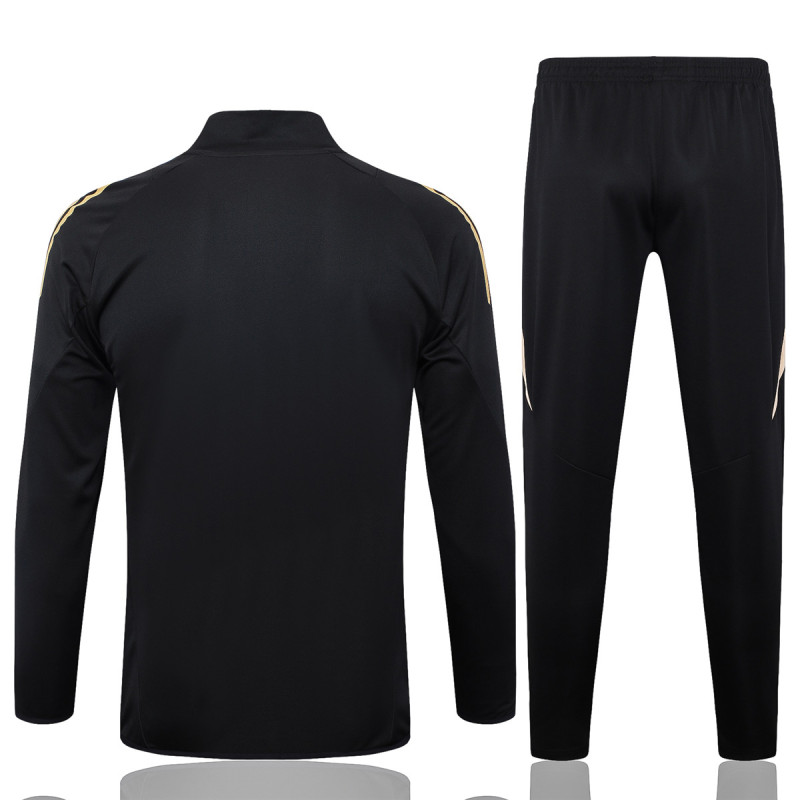 Mens Real Madrid Jacket + Pants Training Suit Black 2024/25
