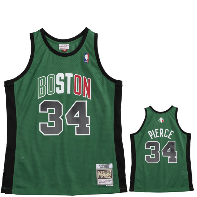 CELTICS PIERCE #34 Green Italian Game Edition Top Quality Hot Pressing NBA Jersey