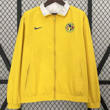 24-25 Club America Yellow & khaki Double Sided Windbreaker