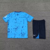 Mens Chelsea Short Training Suit Blue Pattern 2024/25