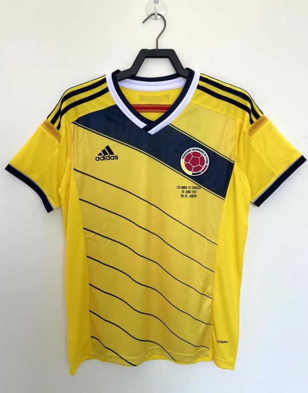 Mens Colombia Retro Home Jersey 2014