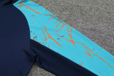 2024 JOM Royal Blue Half Pull Tracksuit #809(半拉链)