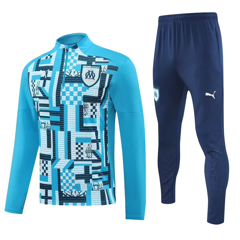 24-25 Marseille Light blue Half Pull Tracksuit