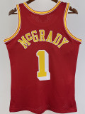 2004-05 ROCKETS McGRADY #1 Red Retro Top Quality Hot Pressing NBA Jersey