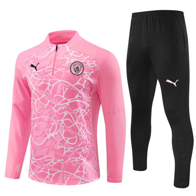 Mens Manchester City Training Suit Pink 2024/25