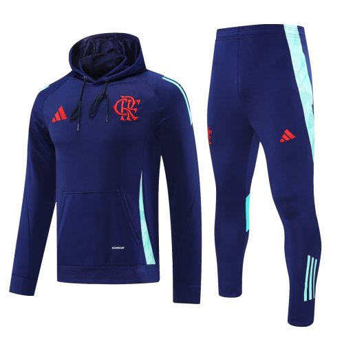 Mens Flamengo Hoodie Sweatshirt + Pants Training Suit Royal 2024/25