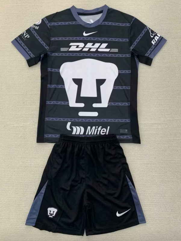 24-25 Pumas UNAM Black GoalKeeper Kids Soccer Jersey