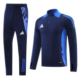 2024 AD Royal blue Half Pull Tracksuit