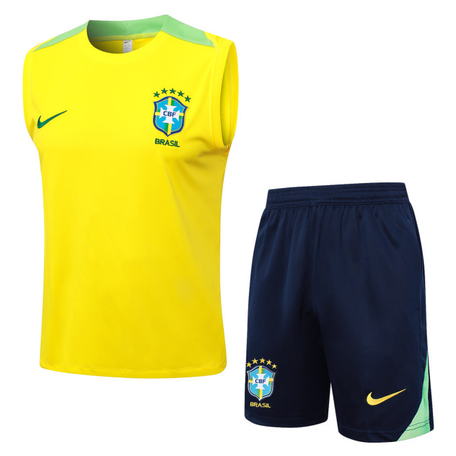 Mens Brazil Singlet Suit Yellow 2024