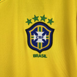 1998 Brazil Home Long Sleeve Retro Soccer Jersey