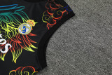 24-25 Real Madrid Black Vest Short traning suit