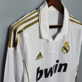 2011-2012 Real Madrid Home Long Sleeve Retro Soccer Jersey