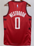 2018-19 ROCKETS WESTBROOK #0 Red Retro Top Quality Hot Pressing NBA Jersey
