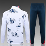 Kids PSG Jacket + Pants Training Suit White 2024/25