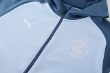 24-25 Man City Blue-Gray Hoodie Jacket Tracksuit #01