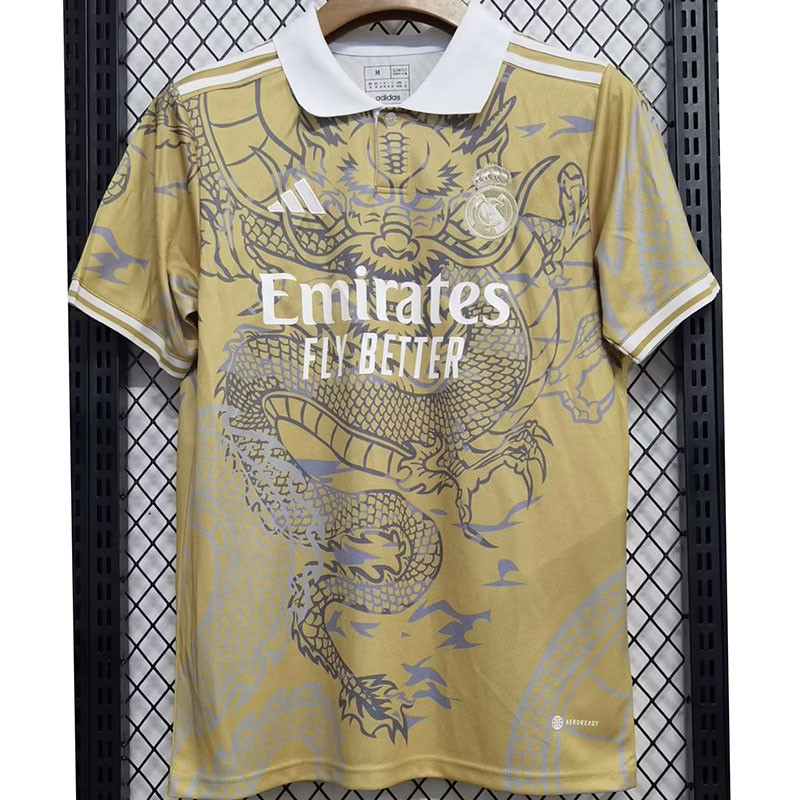 2023 Real Madrid Yellow Special Edition Fans Training Shirts