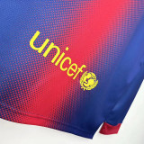 2012-2013 Barcelona  Home Long Sleeve Retro Soccer Jersey