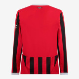 Mens AC Milan Home Jersey Long Sleeve 2024/25