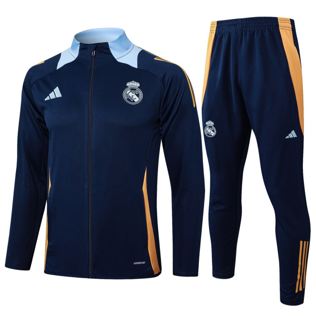 Mens Real Madrid Jacket + Pants Training Suit Royal 2024/25
