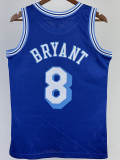 1996-97 LAKERS BRYANT #8 Blue Retro Top Quality Hot Pressing NBA Jersey