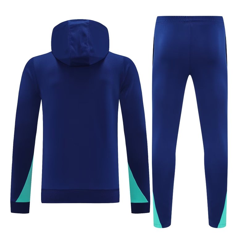 Mens Brazil Hoodie Sweatshirt + Pants Training Suit Navy 2025