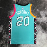 22-23 Sa Spurs GINOBILI #20 Blue City Edition Top Quality Hot Pressing NBA Jersey
