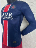 24-25 PSG Home Long Sleeve Player Version Soccer Jersey