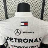 2024 F1 Mercedes White Polo Racing Suit