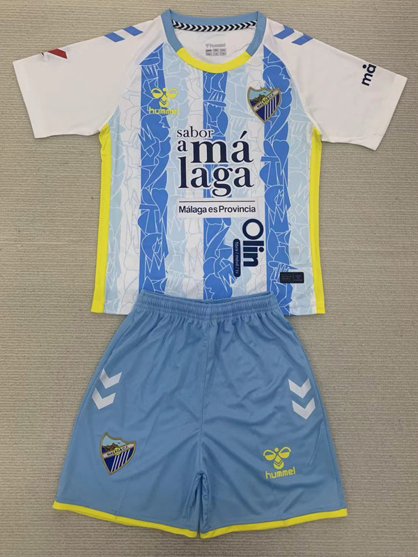 24-25 Malaga Home Kids Soccer Jersey