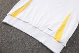 Mens Real Madrid Hoodie Sweatshirt + Pants Training Suit White 2024/25