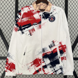 2024 PSG White & Beige Double Sided Windbreaker