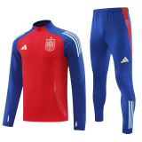 24-25 Spain Red Half Pull Tracksuit