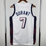 2024 Olympic Game USA DURANT # 7 White Basketball Jersey