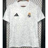 24-25  Real Madrid  Grey White Training Shirts