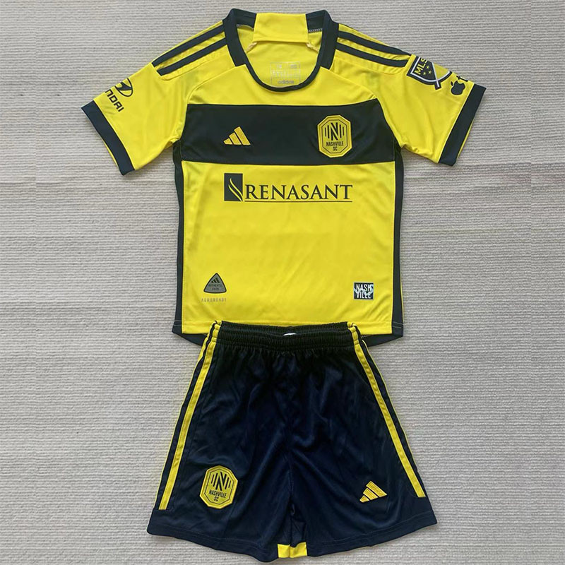 24-25 Nashville SC Home Kids Soccer Jersey