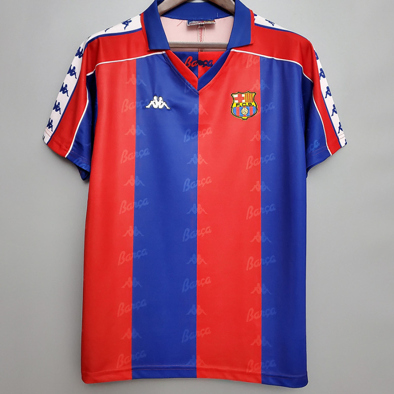 1992-1995 Mens Barcelona  Home Retro Soccer Jersey
