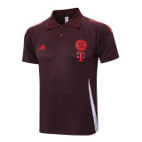 Mens Bayern Munich Polo Shirt Burgundy 2024/25