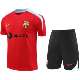 24-25 Mens Barcelona  Red Training Short Suit