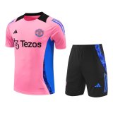 Mens Manchester United Short Training Suit Pink 2024/25