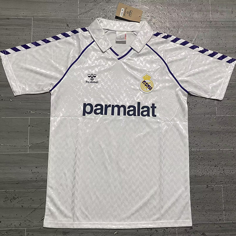 1986-1988 Real Madrid Home Retro Soccer Jersey