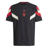 Mens Adidas Originals Manchester United adidas Originals Lifestyler T-Shirt - Black 2024/25 - Match