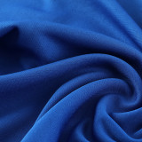 2024 AD Fancy Blue Kids Half Pull Tracksuit