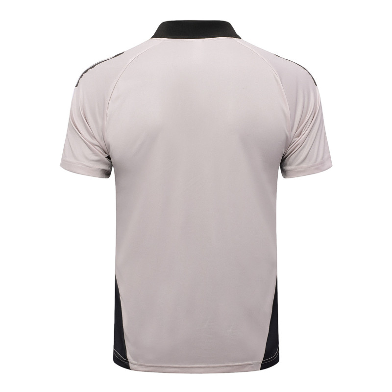 Mens Real Madrid Polo Shirt Light Grey 2024/25