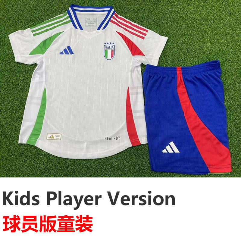 24-25 Italy Away Kids Player Version Soccer Jersey