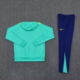 Mens Brazil Hoodie Sweatshirt + Pants Training Suit Green 2025