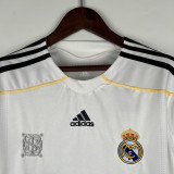 2009-2010 Real Madrid  Home Long Sleeve Retro Soccer Jersey