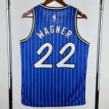 2018-2019 Magic WAGNER #22 Blue Retro Top Quality Hot Pressing NBA Jersey